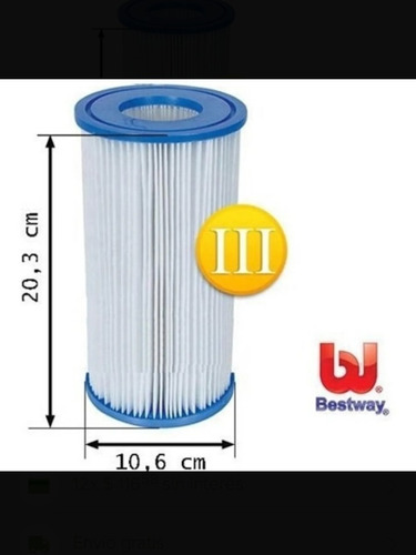 Filtro Repuesto Intex / Bestway Tipo A   C    |||   10x20cms