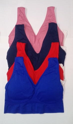 Imagen 3 de 8 de Top Sosten Camiseta Sin Relleno Talla Única Poliéster Spande