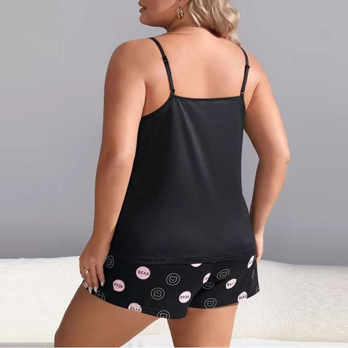 Pijama Con Estampado De Osos De Talla Grande A La Moda Para