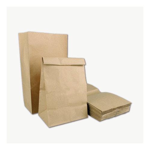 Bolsas De Papel Kraft Delivery Nº3 S/manija 19.5x32x9.5 X100