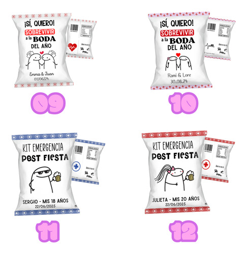 85 Chipbag Bolsitas Kit Anti Resaca Flork Boda Fiesta Cumple
