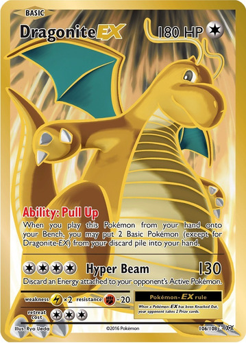 Cartas Pokemon Dragonite Ex 106/108 Full Art Chacarita