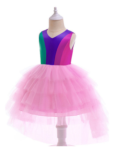Disfraz De Trolls Poppy Cosplay Vestido Niña Fiesta