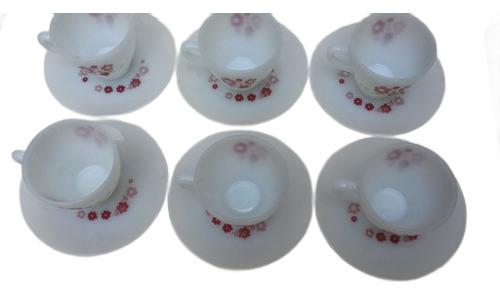 Tazas Y Platos De Cafe Opalina Rigopal Ibera X 6 Un