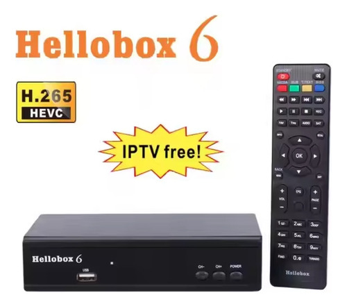 Receptor Satelital Fta Hellobox 6 H.265 1080hd Hdmi Wifi Usb