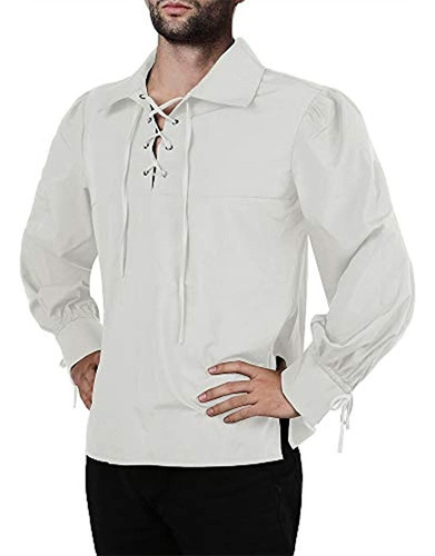 Disfraces Camisa Pirata Medieval Para Hombre