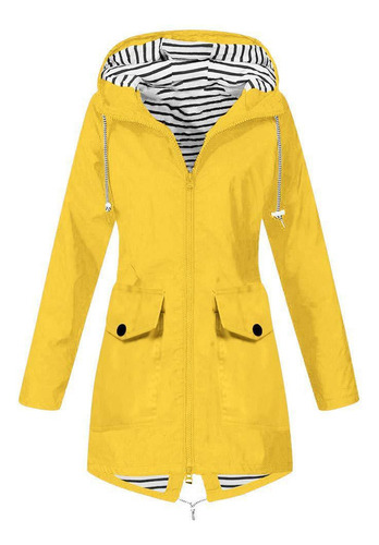 Chaqueta Impermeable Al Aire Libre Para Mujer Con Capucha
