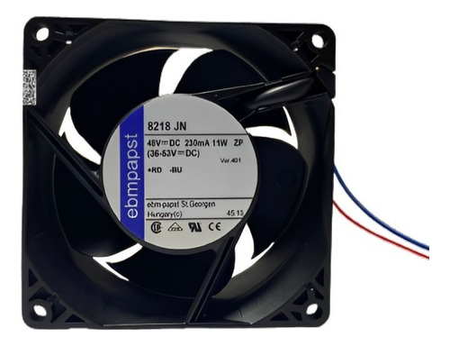 Fan Cooler Modelo 8218 Jn Ebmpapst De 36v Medidas 80x80x38  