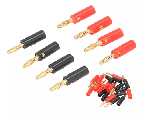 Conectores De Cable De Altavoces, 20 Piezas Chapadas En Oro Conectores Tipo  Banana Para Altavoces Pin De 4 Mm Para Sistema De Audio Para Automóvil  ANGGREK Otros