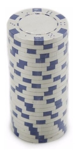 Paquete 25 Fichas  Poker / Casino Profesionales,color Blanco