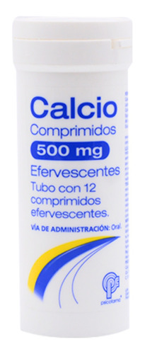 Calcio Comprimidos 500 Mg Efervescentes Caja Con 12 Tabletas
