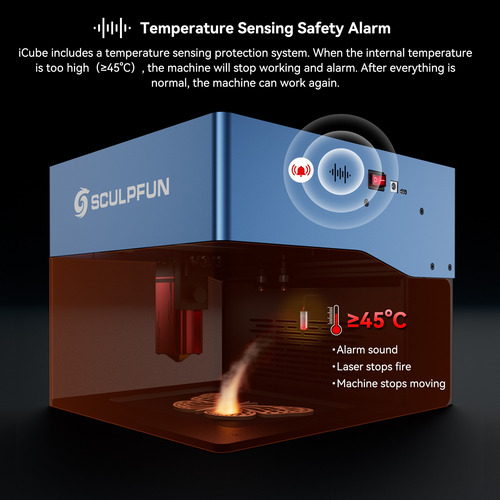 Sculpfun Icube Pro 5w Grabador Láser Y Algodón Filtrante