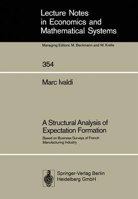 Libro A Structural Analysis Of Expectation Formation - Ma...