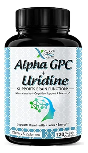 Alpha Gpc 600mg Uridina 300mg 120cap X Gold Health