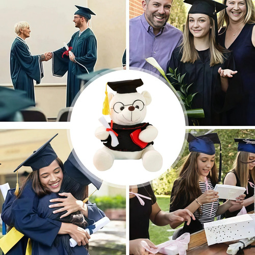 Oso De Peluche Para Regalo De Graduación Con Amuleto, 2 Unid