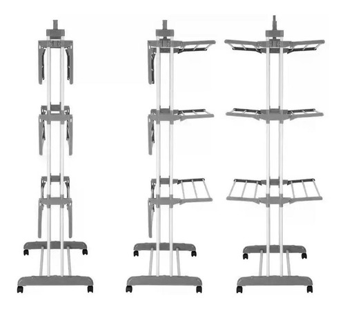 Imagen 2 de 8 de Tendedero Para Ropa Plegable Ropa Tender 3 Niveles