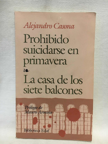 Prohibido Suicidarse En Primavera A. Casona Edaf 