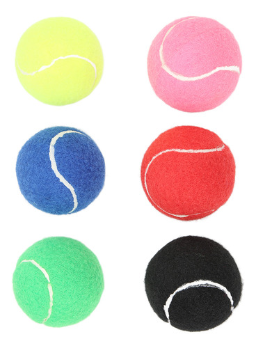 Juego De Pelotas De Tenis, 6 Pelotas De Entrenamiento Multic