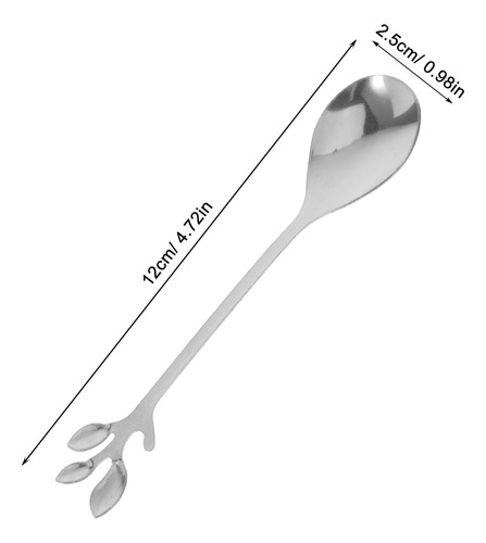 Cucharas Para Café Espresso, Mango Largo, De Acero Inoxidabl
