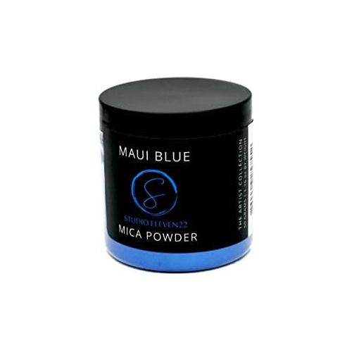 Polvo De Mica Azul Maui, Frasco De 50 G, Colorante Arte...