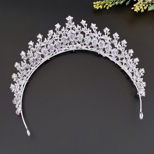 Diadema De Boda Con Decoración De Cristales, Corona Morada P