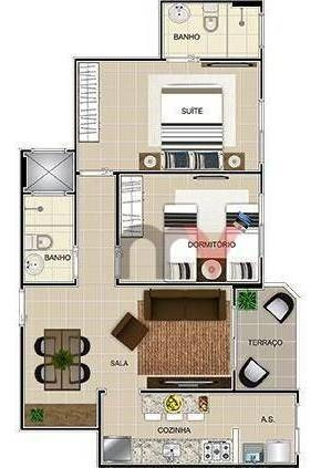 Imagem 16 de 17 de Apartamento À Venda, 60 M² Por R$ 255.000,00 - Vila Guilhermina - Praia Grande/sp - Ap1100