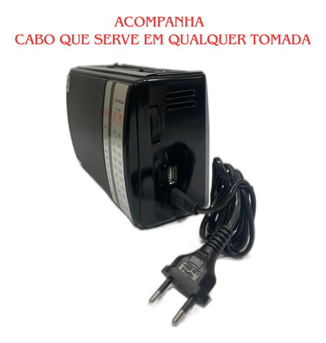 Radio Antigo Retro Bluetooth Am/fm Com Antena Potente Cabo De Energia Bateria Recarregável Usb Cartão