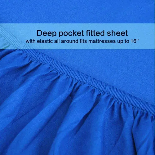 Queen Size Cotton Fitted Sheet Only Thread Count Prem...
