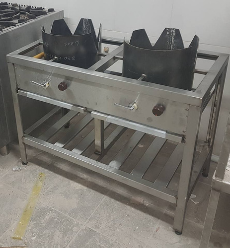 Cocina Wok 2 Quemadores Uso Profesional. Mod Compacto
