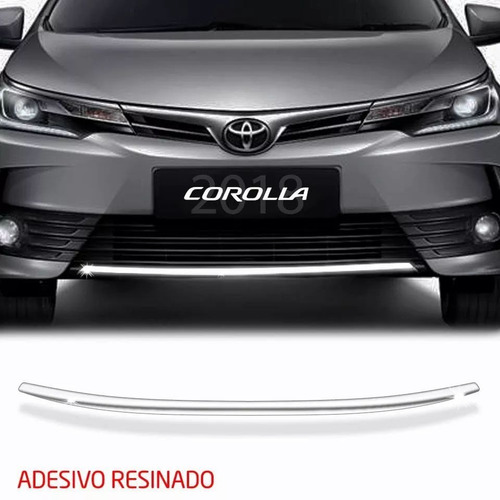 Imagem 1 de 3 de Friso Dianteiro Para-choque Corolla 2018 Cromado Resinado