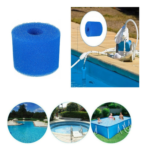 Filtro Espuma Reutilizable Tipo H Piscina Intex Bestway 3pzs