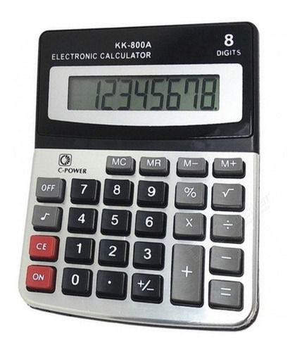 Calculadora Kenko-keenly Kk-8985a 8 Digitos 13x10cm Escritor Color Plateado