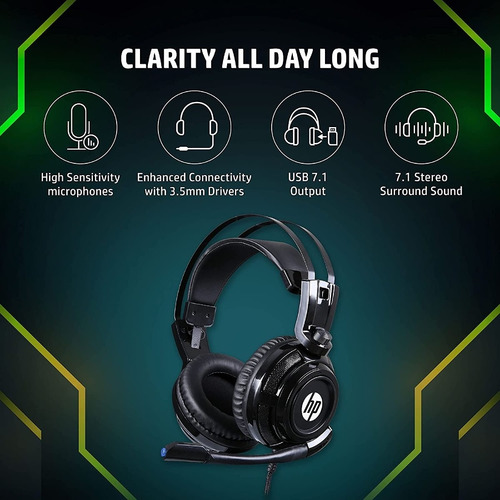 Imagen 3 de 7 de Auriculares Gamer Hp H200 Con Microfono Pc Ps4