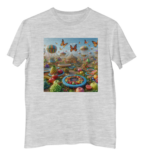 Remera Niño Parque Y Globos Aerostaticos De Fruta