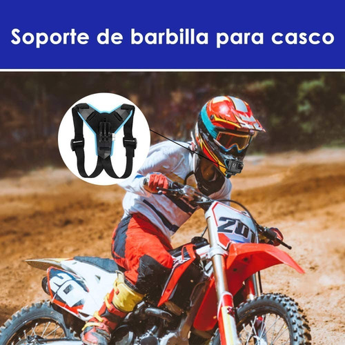 Imagen 4 de 8 de Soporte De Cámara, Soporte De Barbilla Para Casco+2 Tornillo