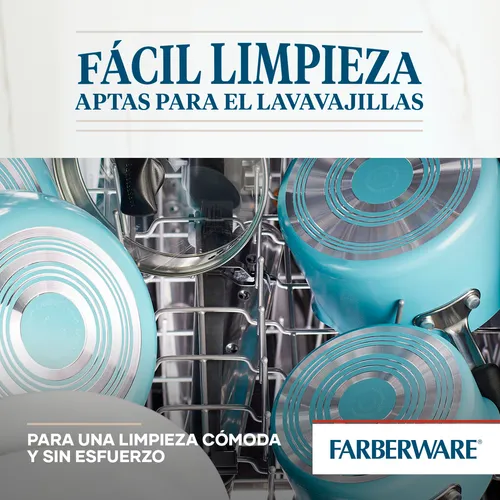 Farberware Easy Clean Batería Antiadherente 12p Azul