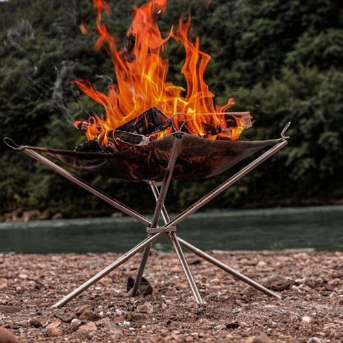 Al Aire Libre Fire Mesh Fire Mat Grill Pad Plegable 55x55cm