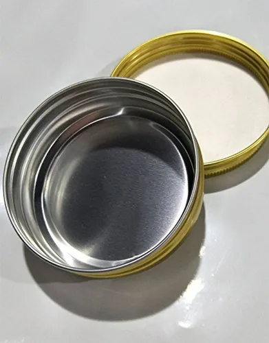 Contenedores De Aluminio Dorado De 2 Oz Con Tapa Roscada - S