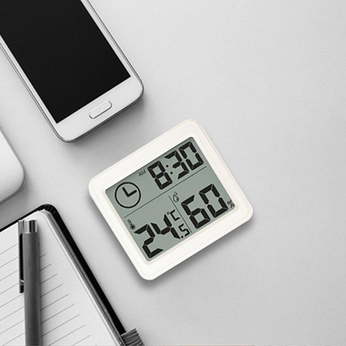 Imagen 3 de 6 de Termómetro Digital Con Sensor De Humedad O Higrómetro Reloj