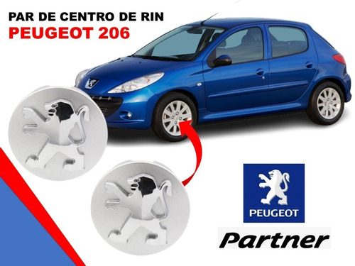 Par De Centros De Rin Peugeot 206 60 Mm
