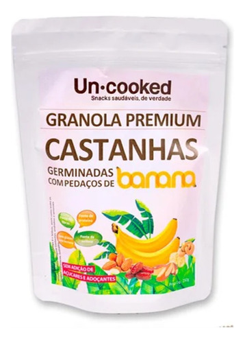 Kit 3un Granola Castanhas Germinadas C/ Banana Uncooked 250g