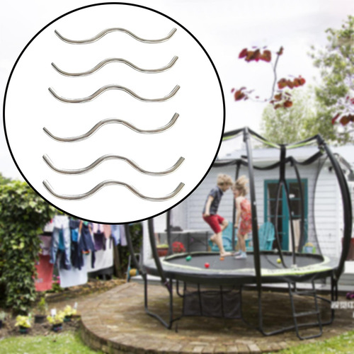 6 Piezas En Forma De W Doble Trampolín Resortes Gancho