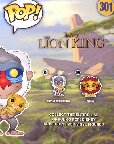 Disney Funko Pop Rafiki Simba Bebé Y Simba El Rey Leon