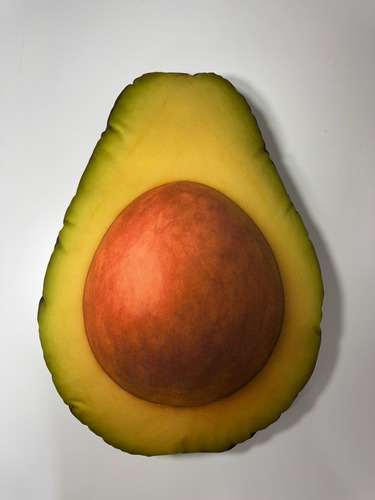 Cojín De Aguacate Almohada Realista Y Suave Negro Liso