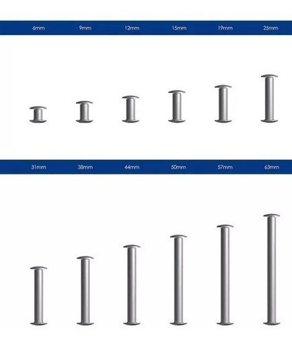 Poste Tornillo Aluminio Para Catalogo 3/4 In 1.9cm X 3 Pcs