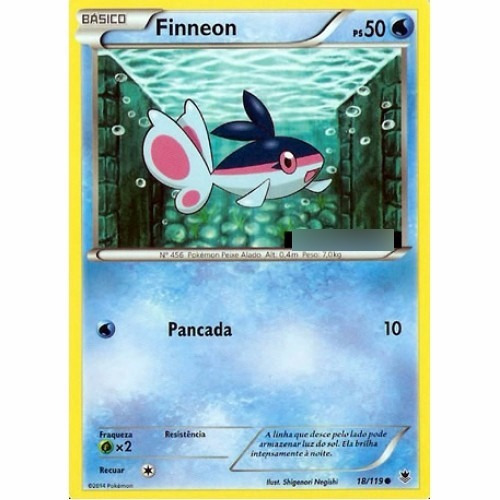 Finneon - Pokémon Água Comum - 18/119 - Pokemon Card Game