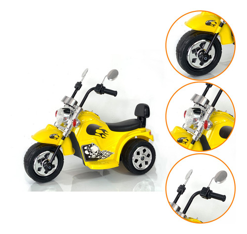 Mini Moto Elétrica 6v Infantil Com Música E Farol Zippy Toys