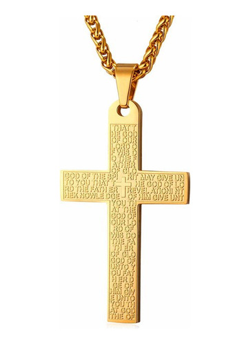 Nuevo Colgante De Collar De Cruz De Jesús Con Joye Gold-colo