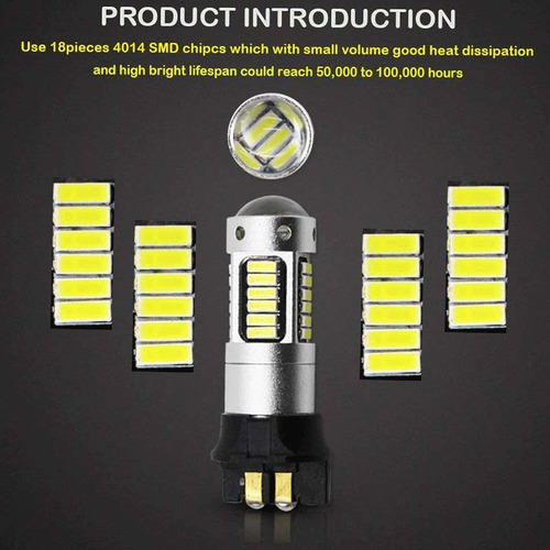Ccautovie Led Bombillas Pw24w, 2pcs Canbus Obc Bulbos Pw24w