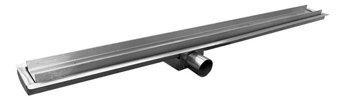 Ralo Linear 100x6cm Oculto Inox Com Saída Horizontal Central